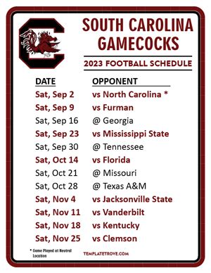 2013 usc gamecock football schedule|south carolina athletics schedule.